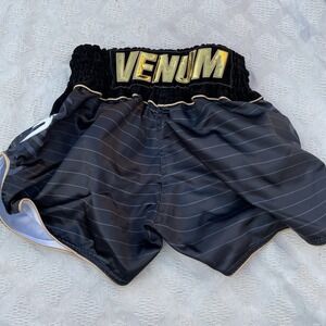 Venum Standard Classic Muay Thai Shorts Small Black/Gold Small Fightland